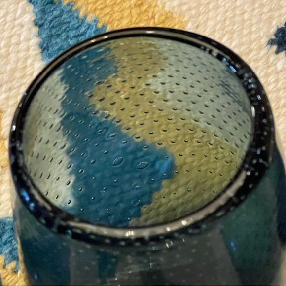 4 Art Glass Hand Blown Bullicante (controlled bubbles) Tumblers or Wine Glasses - Picture 8 of 13